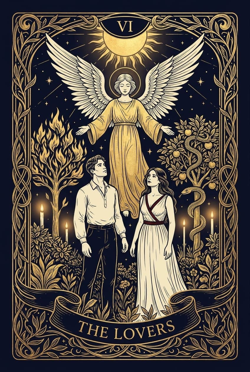 The Lovers tarot card